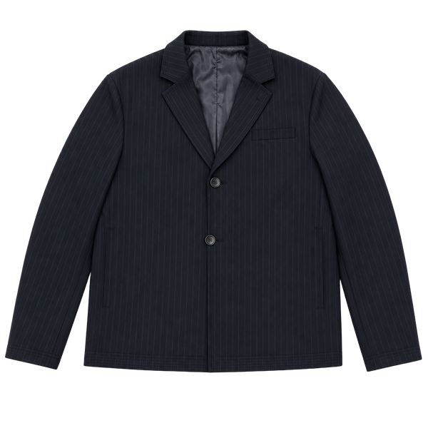 Small - Beach Brains Holiday Blazer Charcoal Pinstripe