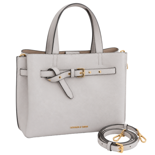 Michael Kors White Pebbled Leather Satchel with Gold Hardware