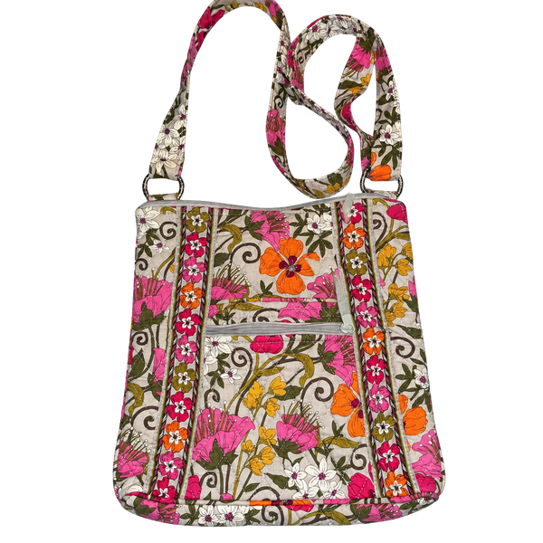 Vera Bradley Hipster Crossbody Bag Tea Garden Floral Print