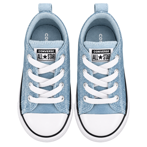 Toddler Converse Chuck Taylor All Star Madison Size 9 Blue Glitter Sneakers