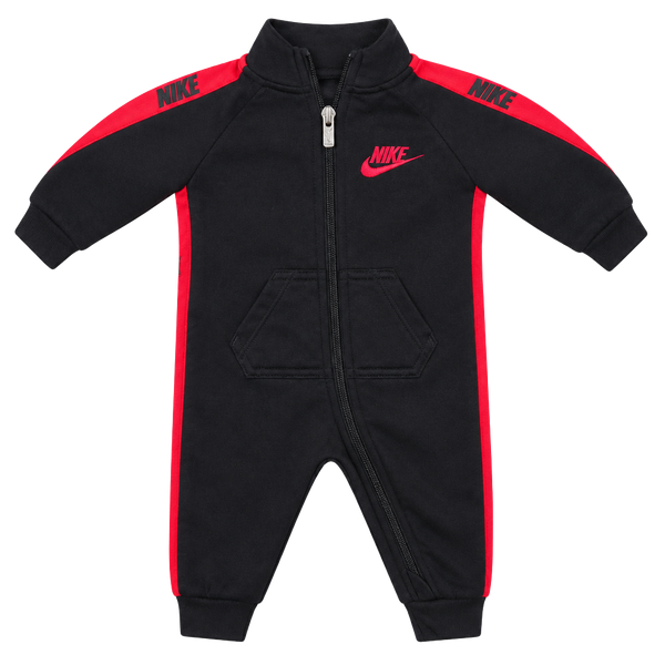 Nike Infant Full Zip Coverall Black Red