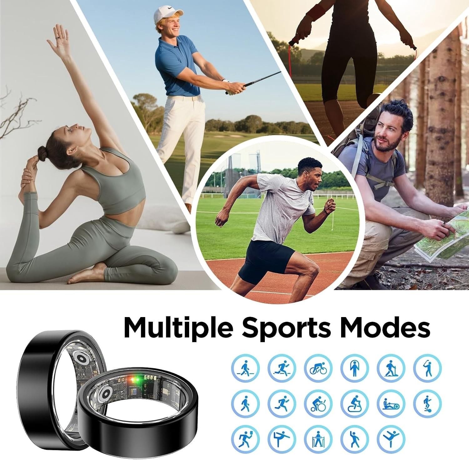 BENIO Gen2 Smart Ring for Women Men Sleep Health Fitness Tracker size #11 5