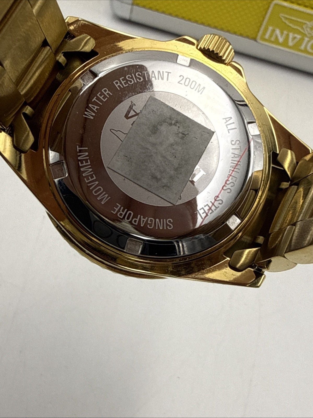 Invicta Pro Diver 50400 Gold Tone Tiffany Blue Dial Quartz Watch 40mm New In Box 10