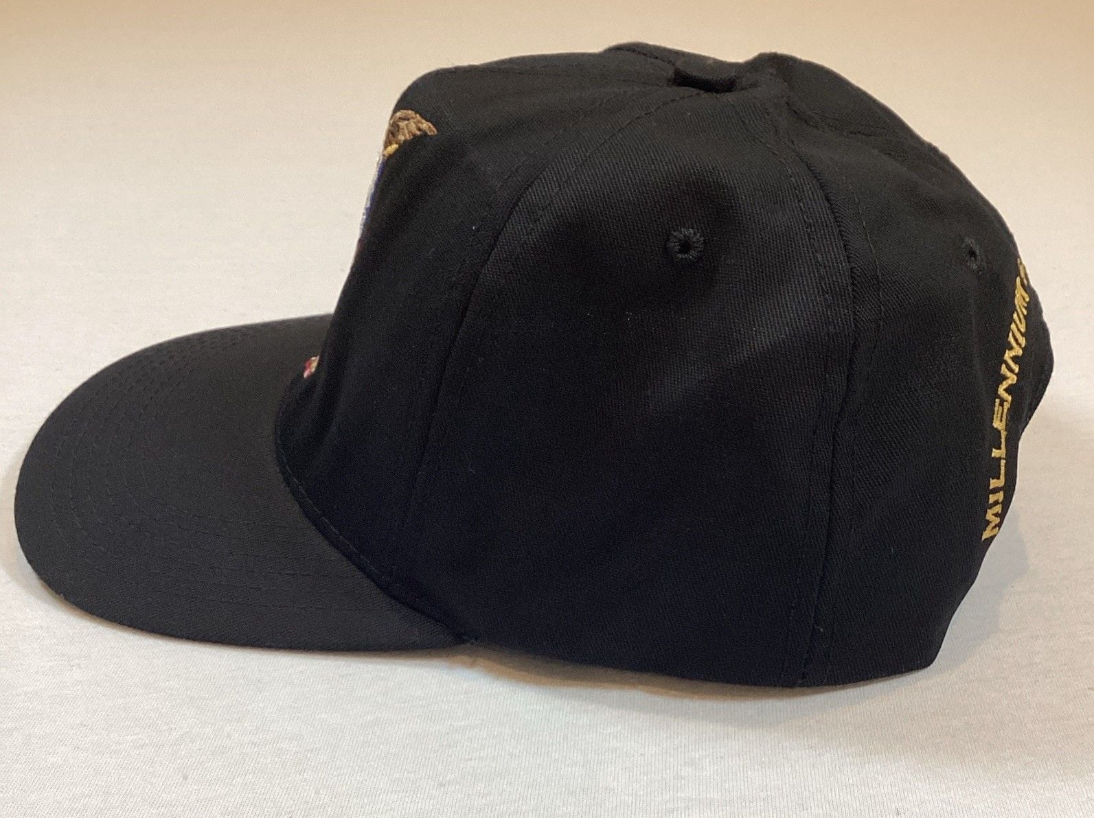 VTG NRA Millennium Benefactor Member Hat Snapback Black Eagle Flag USA Excellent 4
