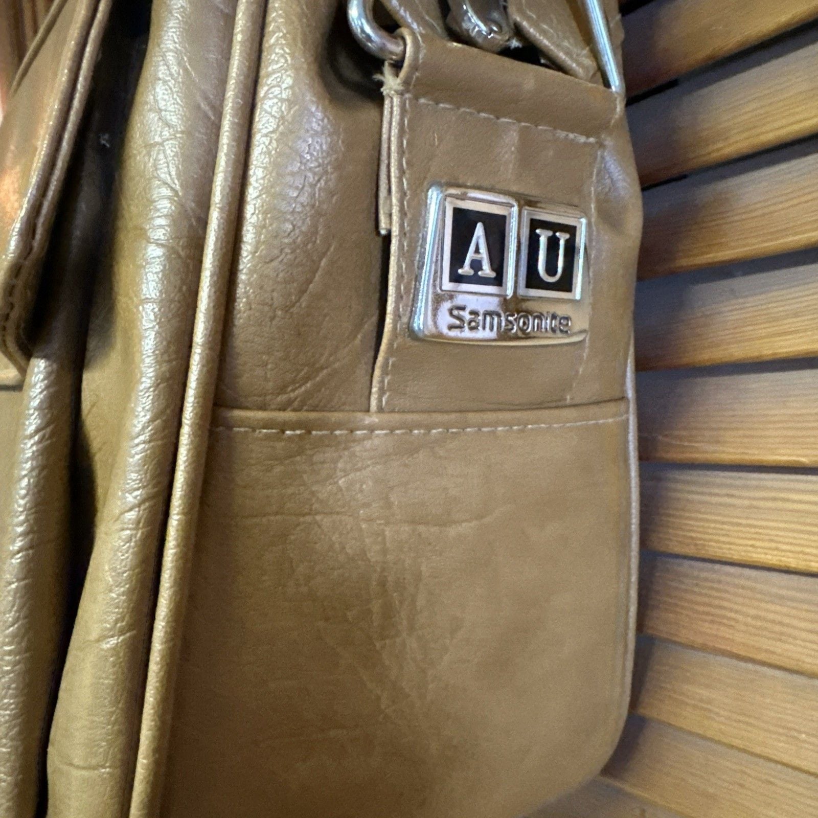 Vintage SAMSONITE Brown Shoulder Bag Carry on Luggage Tote Silhouette Classic 4