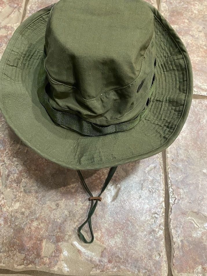 ORIGINAL VIETNAM WAR US ARMY INFANTRY OD SUMMER BOONIE FIELD HAT-6 5/8, 1969 1