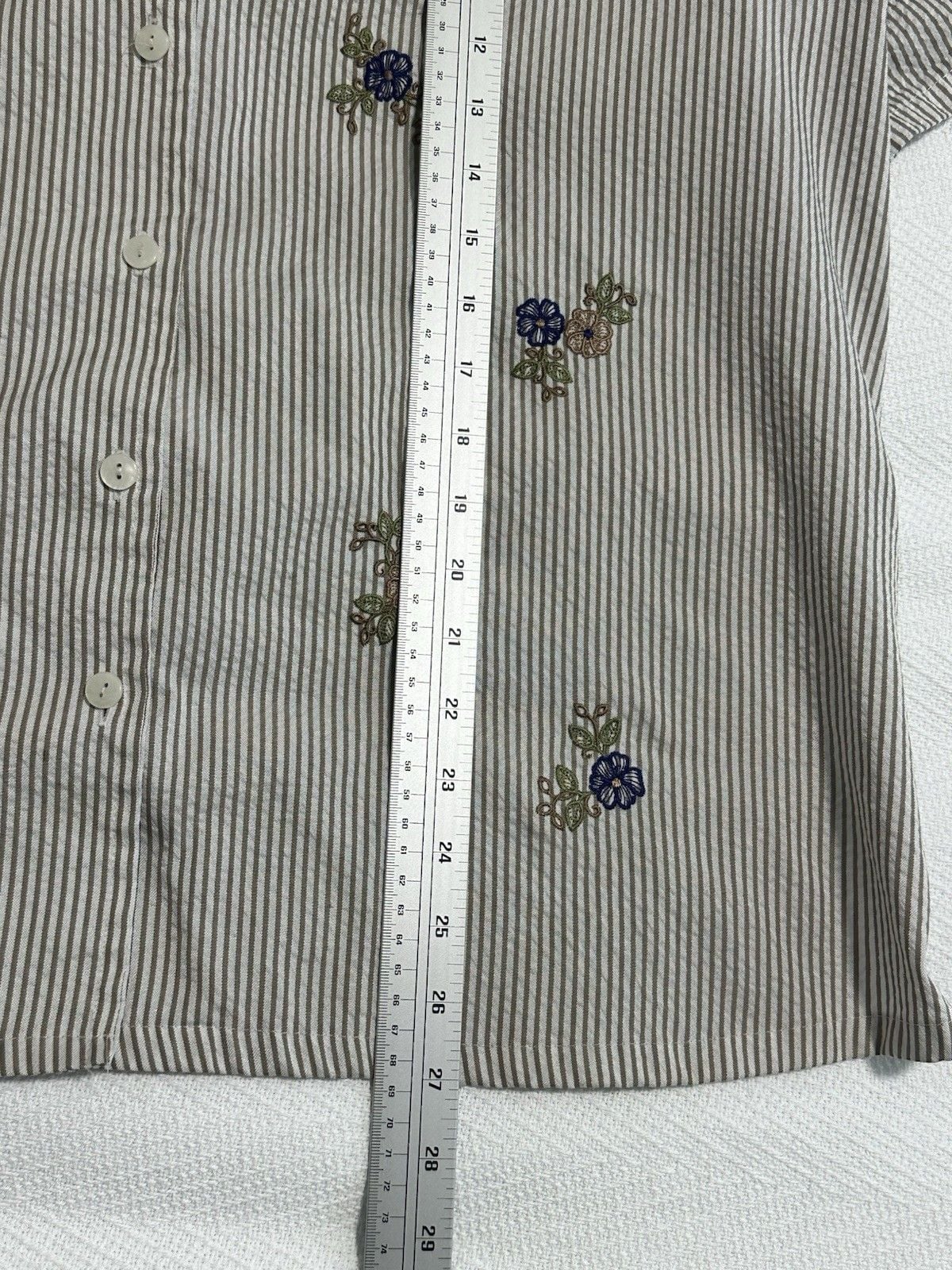 Bon Worth Women’s Xl Gray Button-Up Blouse 6