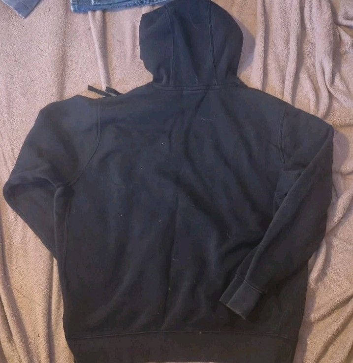 Nike Hoodie Mens XL Black Just Do It Logo Pullover Hooded Sweatshirt 3