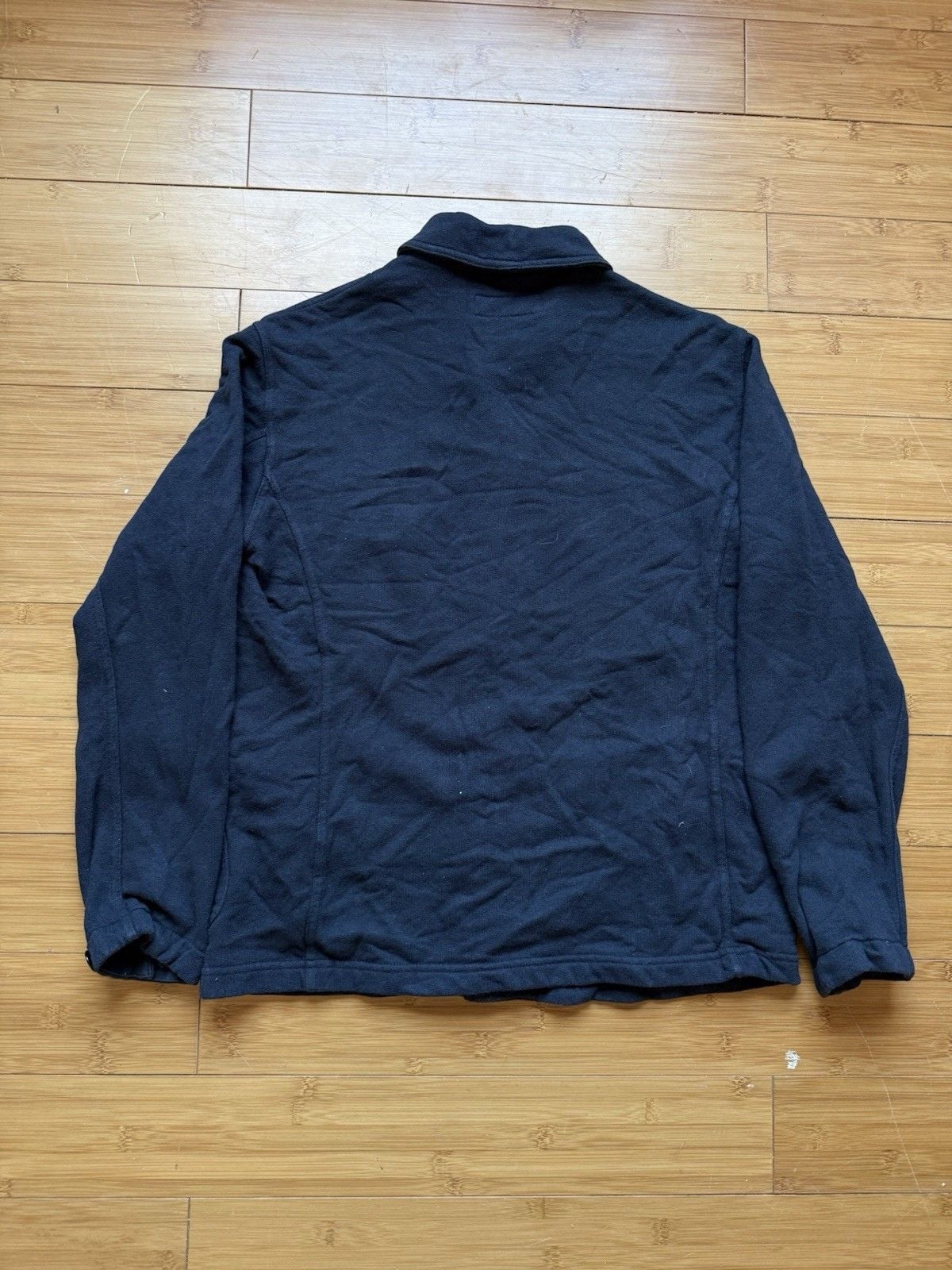 Buck Mason Cotton Cardigan Jacket SMALL Men’s Navy Blue Button-up Cowled 7