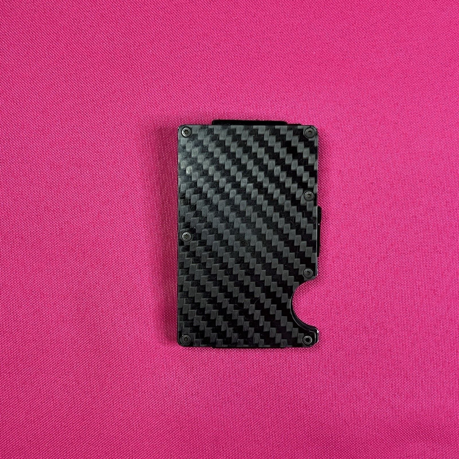 Sorax Black Carbon Fiber Pattern Slim Fold Wallet Card Holder Money Clip Men’s 3