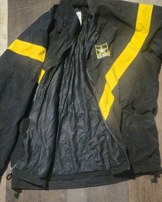 United States Army PT Uniform Set Medium Black Yellow Shirt Pants 2