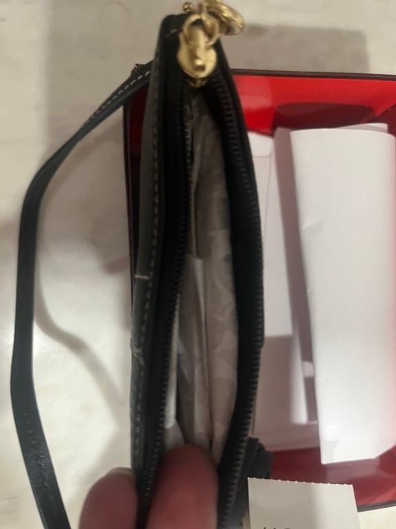 Coach Black Leather Wristlet 5