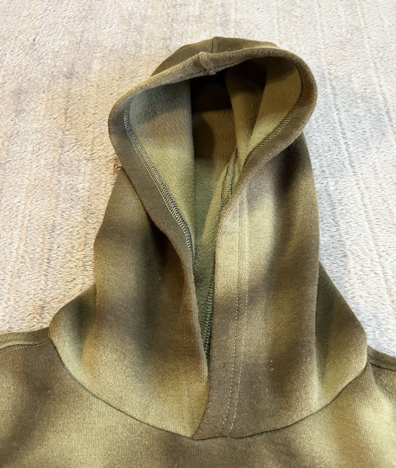 Yth Champion Hoodie Size L (14/16) Green Tie Dye Pullover Sweatshirt Fall Winter 3