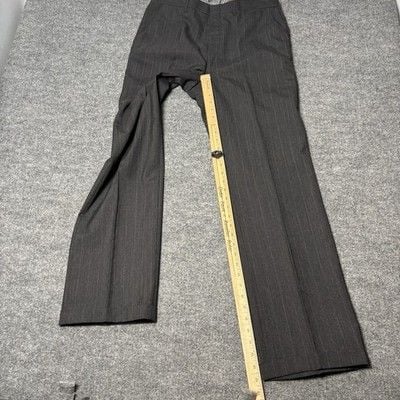 Adolfo Suit  Men’s 42R Classic Fit Charcoal Gray Wool Blend Pinstripe  19