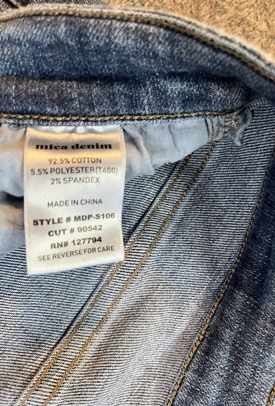 Women’s Mica Denim Light Blue Ripped Distressed High Rise Stylish Size 28 5