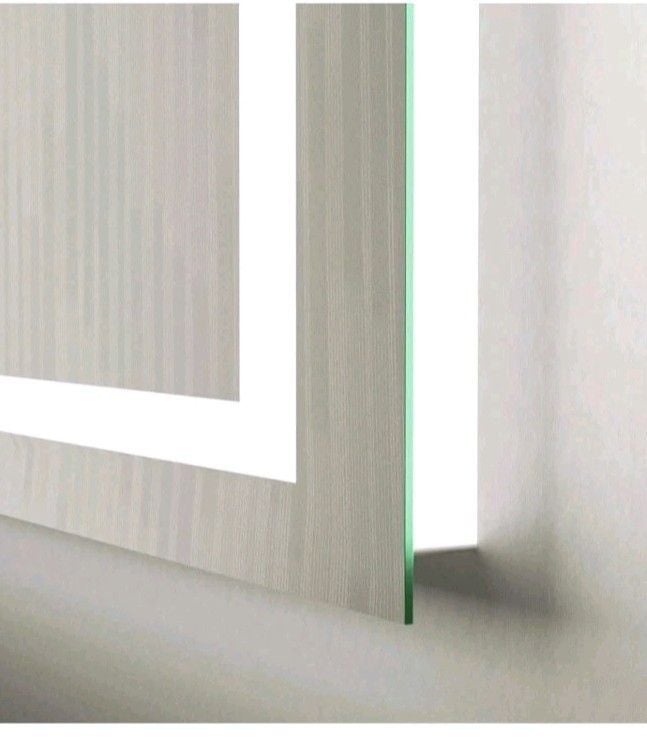 LED Bathroom Mirror 40x32 Front & Backlit Anti-Fog Dimmable 3 Color Tempered 10