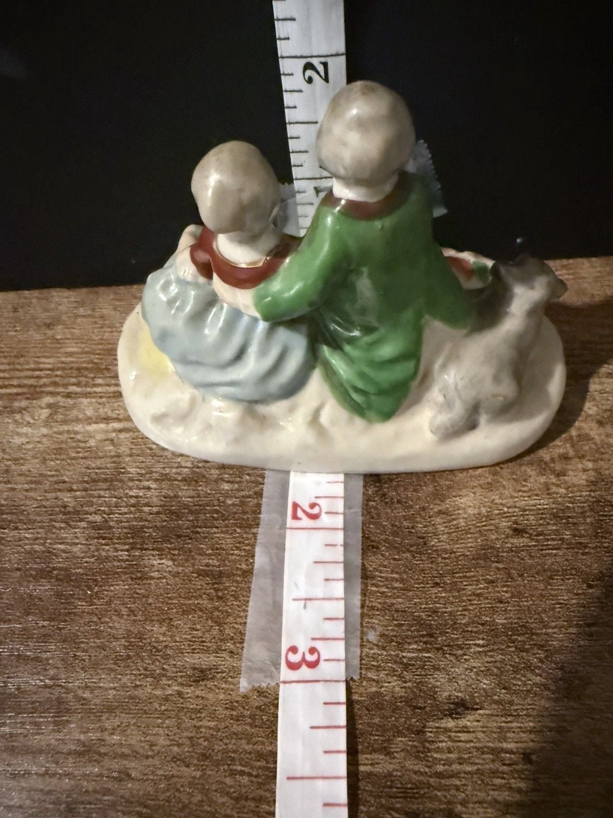 Vintage Hand painted porcelain made in OC Japan colonial couple & Lamb Figurine 3