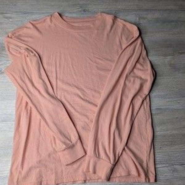 PS Basics Men's Long Sleeve Shirt Pink Size small