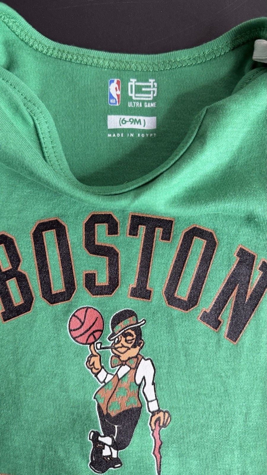 Ultra Game Boston Celtics NBA 3pc Baby Bodysuit Set 6-9M 10