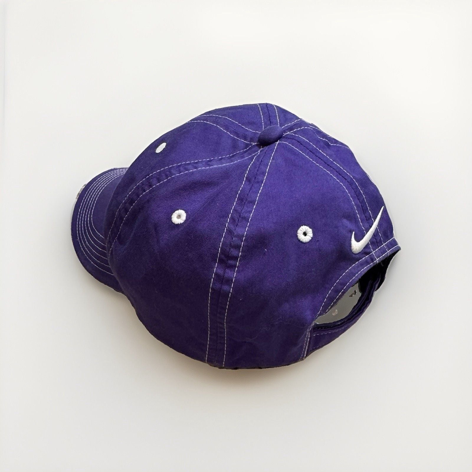 Nike Y2K Golf Strapback Hat Cap Swoosh Purple / White Stitch Performance 5