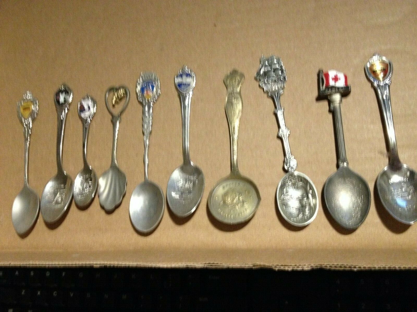 10 Assorted Souvenir Spoon Collection including Silver Plated "FREE SHIPPING" 1