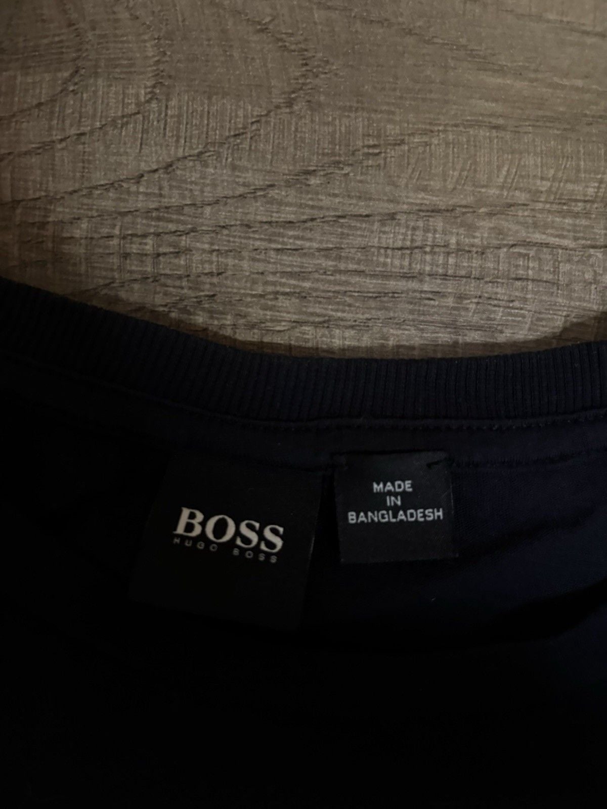 Hugo Boss T-Shirt Size M Black Gold Embroidered Logo Cotton Mens Short Sleeve 4