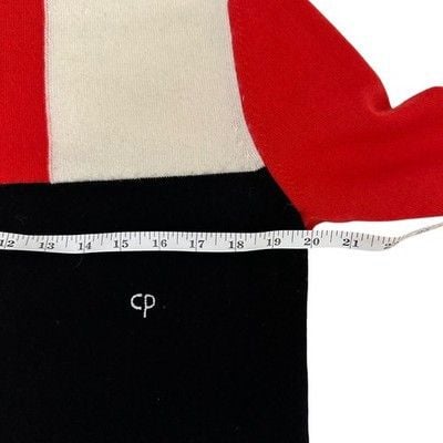 Chinti & Parker 100% Cashmere Colorblock Sweater Red Black Pink Cream Size S 7