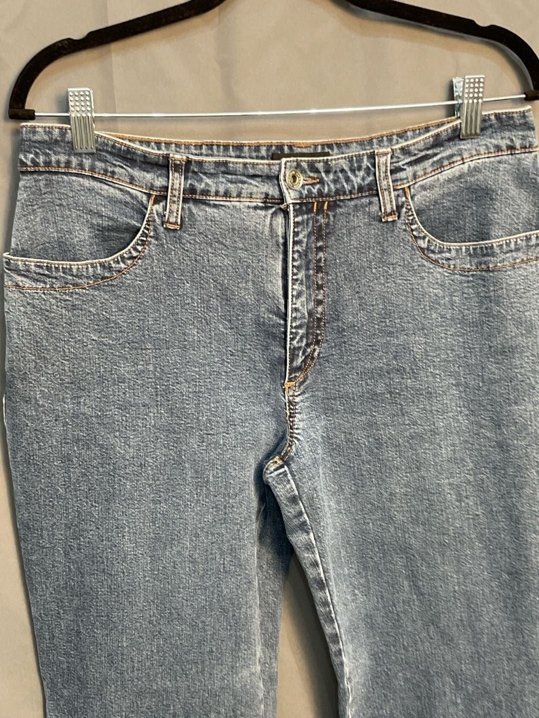 Cambio Straight Leg Jeans Womens Size 16 34 Waist Medium Wash Ankle Crop 3
