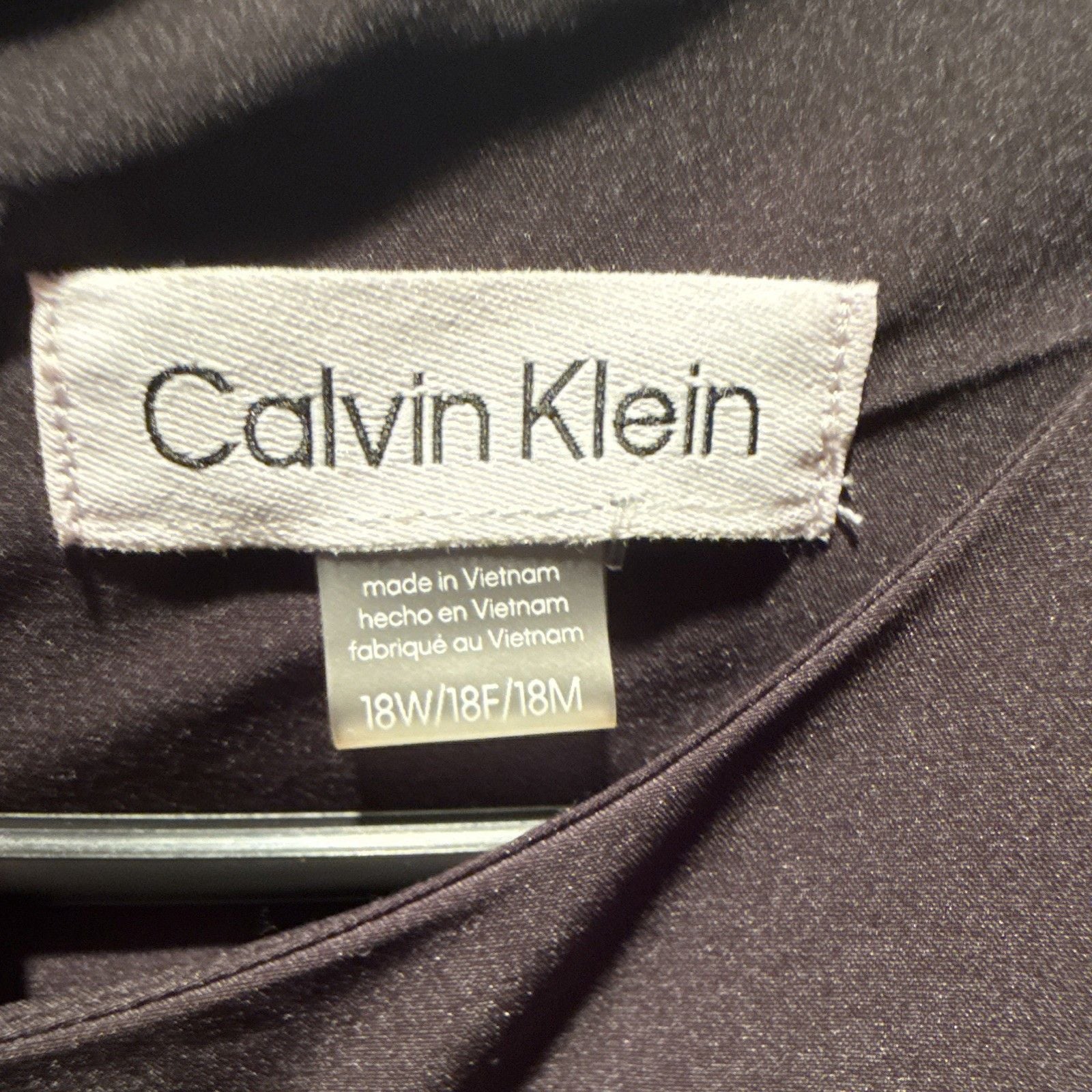 Calvin Klein Women’s 18W Black Belted Jumpsuit NWT Wide Leg MSRP $139 3