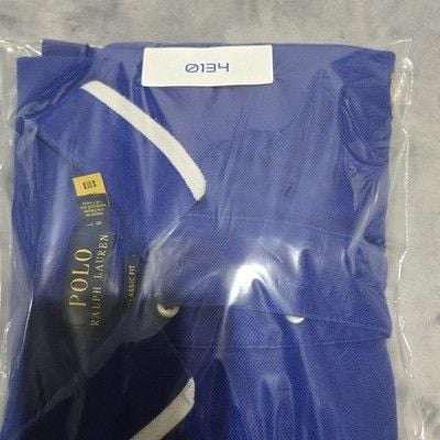 POLO Ralph Lauren Polo Bear Logo Men's Royal Blue Preppy Classic Fit Polo Size L 12