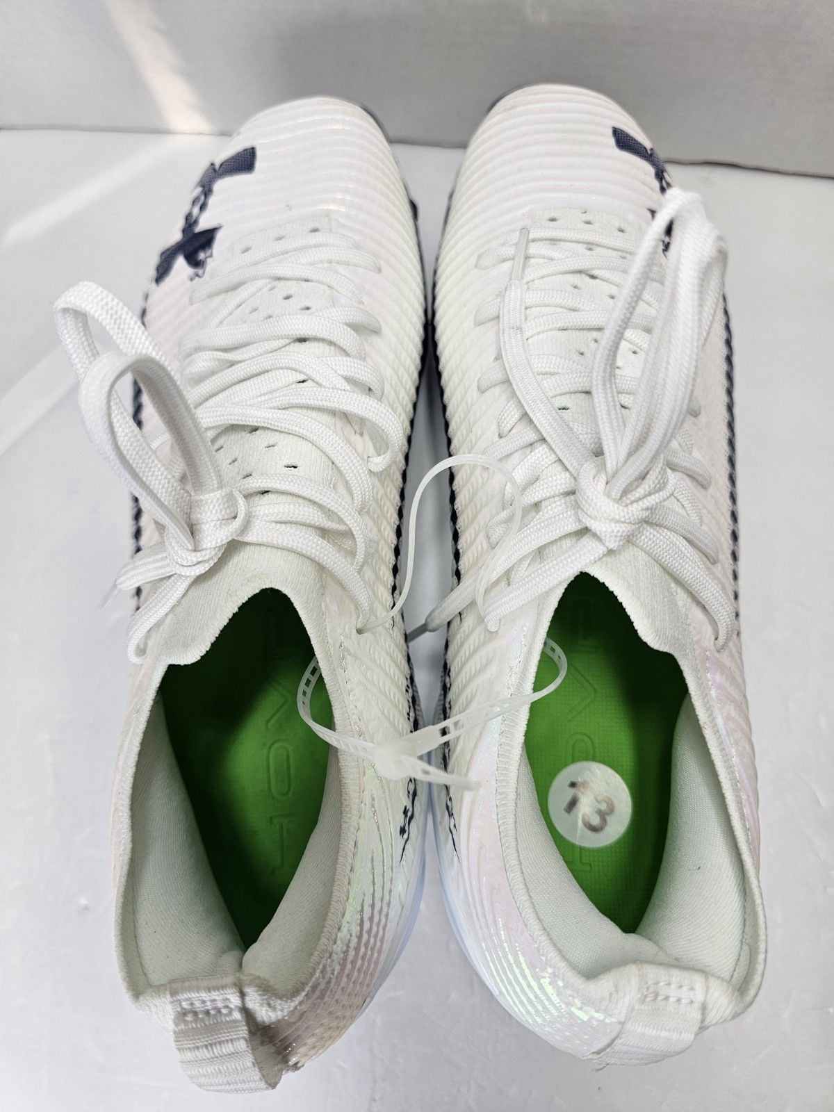 Under Armour Blur Pro Football Cleats Men 13 White Navy 3028220-103 9