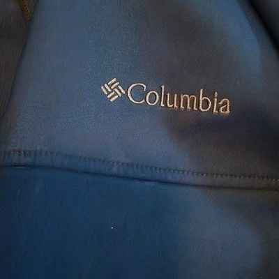 Columbia Mens Softshell Fleece Lined Jacket Navy Blue Full Zip XXL Outdoor 6