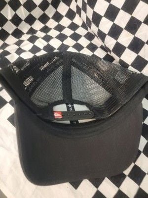 Quiksilver Black Mesh Snapback Hat | Surf Trucker Cap π 4