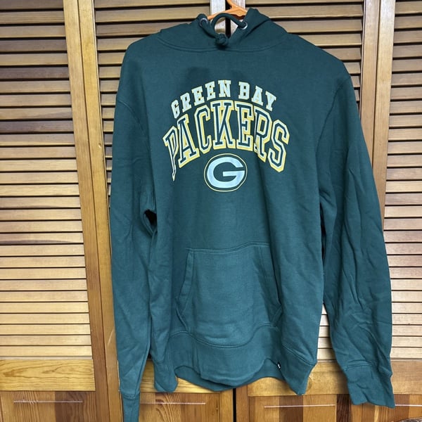New With Tags Green Bay Packers Football NFL '47 Brand Pullover Men's Hoodie L