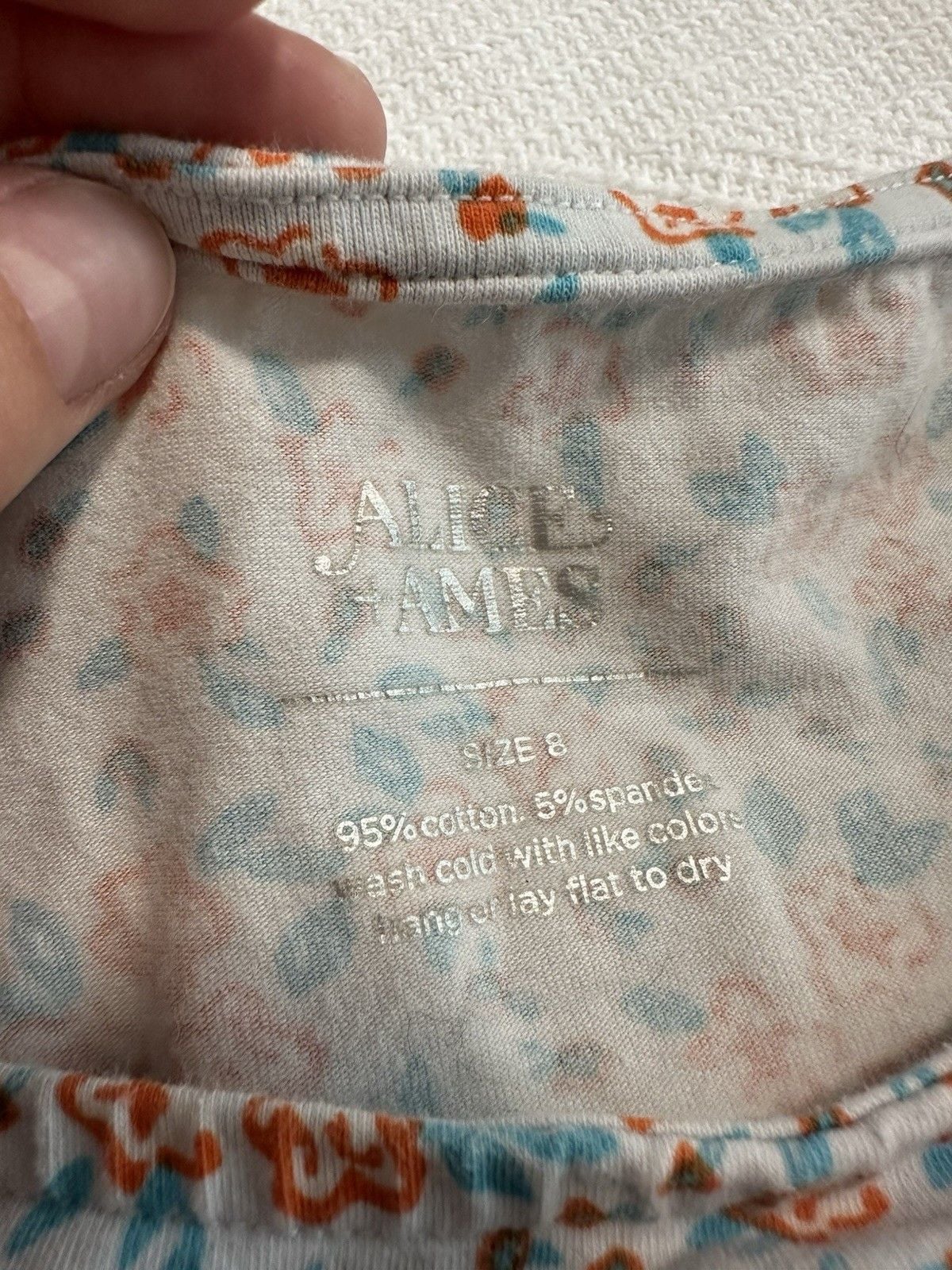 Alice + Ames Girls Size 8 Flower Print Shirt Babydoll Peplum Top 6