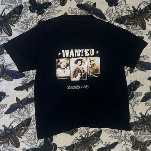 Rare “Wanted” Pancho Villa Zacatecas Vintage Graphic T-Shirt 2