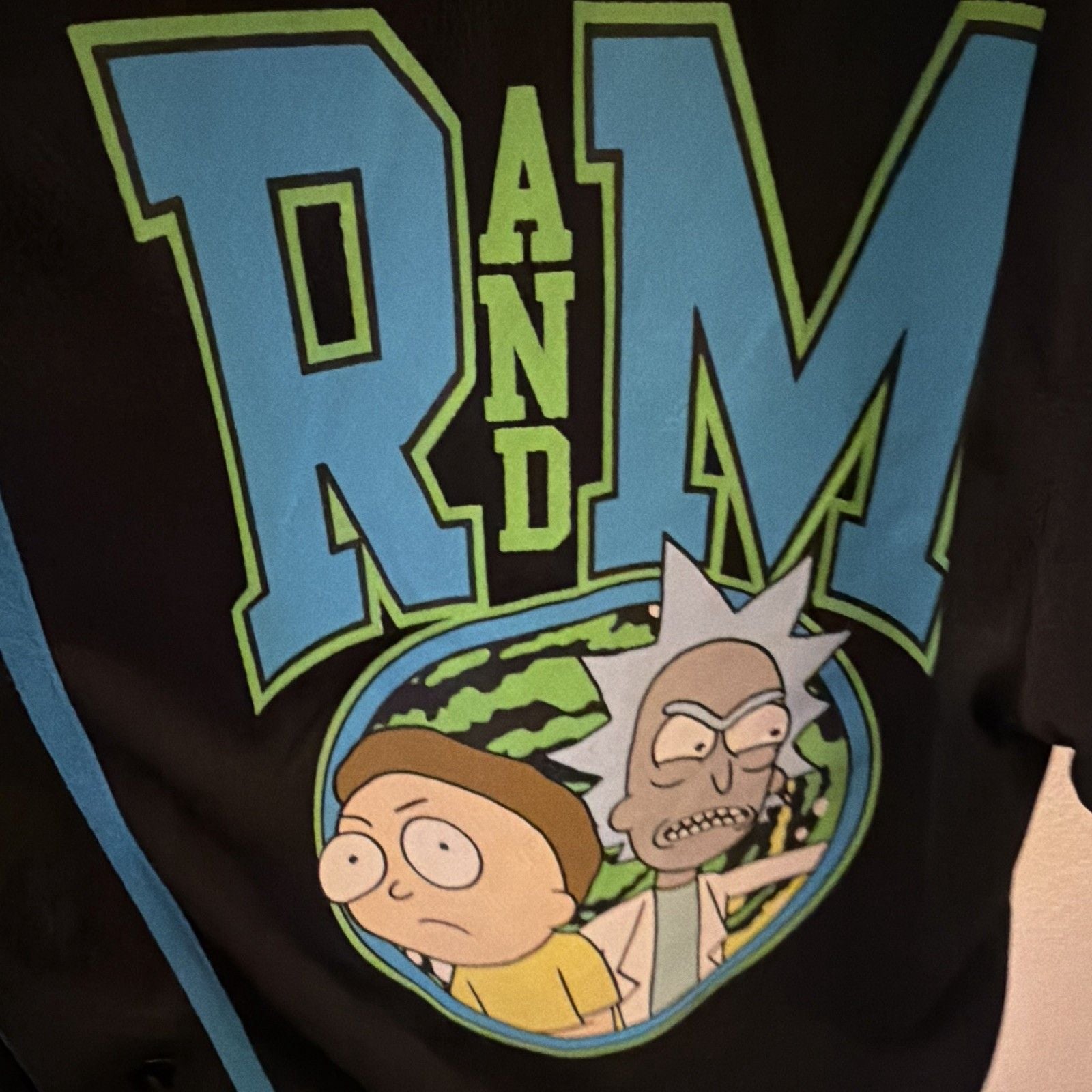 Rick and Morty Dimension C-137 Graphic T-Shirt/jersey, Black w/ Blue Trim, 3XL 5