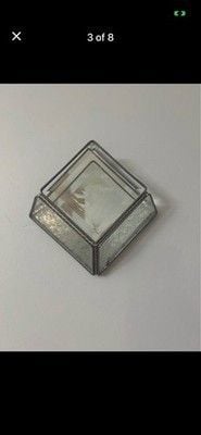 Glass Etched Hummingbird Back Mirror & Glass Wall Pocket Hanging Decor 5