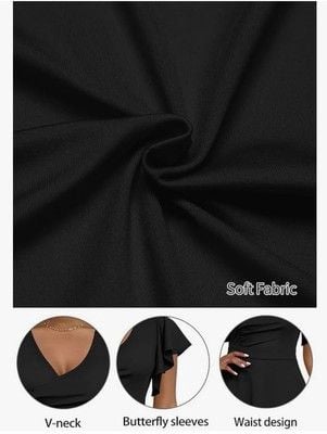 Dokotoo Women's V Neck Elegant Party Dress/SIZE XL 5