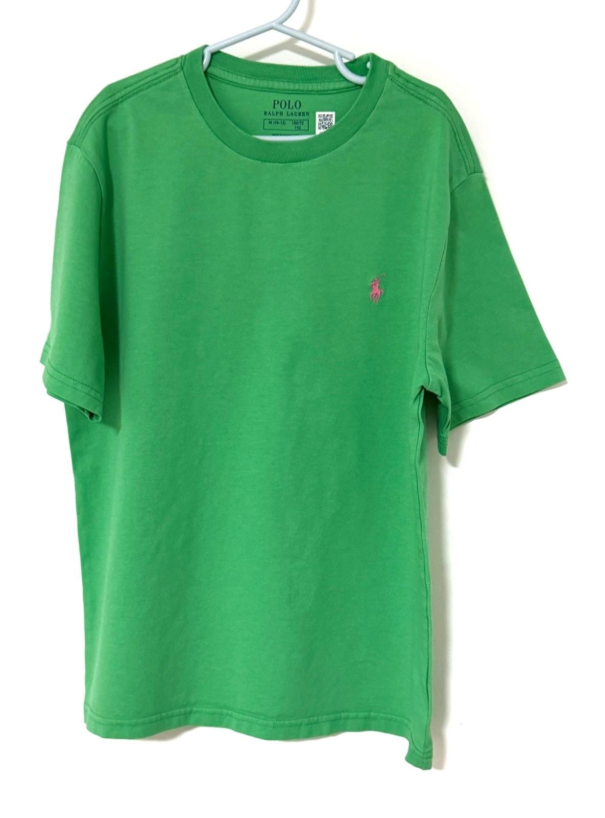 Polo Ralph Lauren Boys T-Shirt Size M 10-12 Green Short Sleeve Embroidered Pony 3