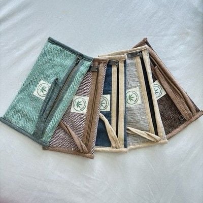 Nepal Hemp Pouch | Natural Eco-Friendly Small Storage Bag | Boho Travel Wallet 8
