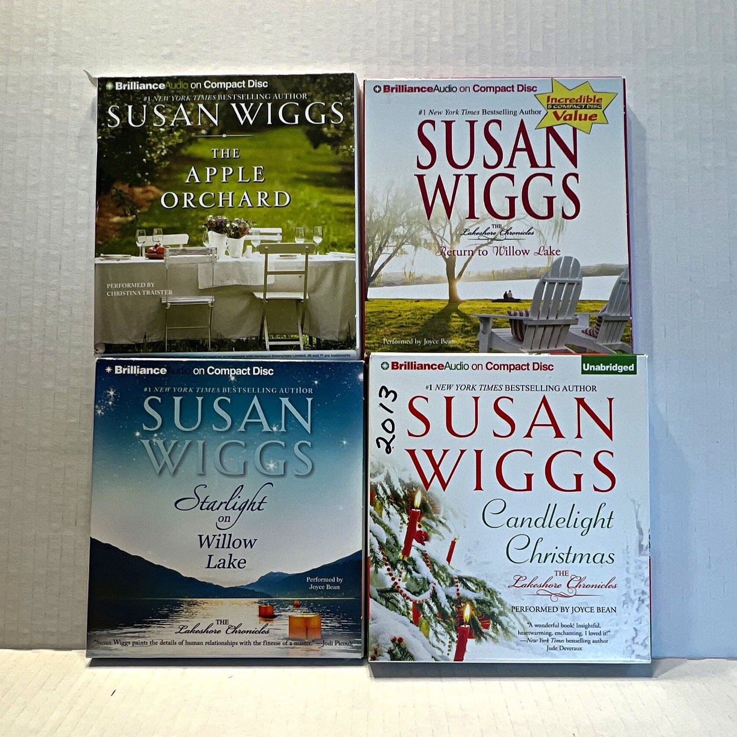 Brilliance Audio Susan Wiggs Audiobook CD Lot 4: Apple Orchard, Willow Lake 1