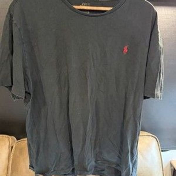 Polo Ralph Lauren Men's Black Red Pony Logo Crew Neck Short Sleeve T-Shirt