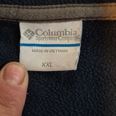 Columbia Mens Softshell Fleece Lined Jacket Navy Blue Full Zip XXL Outdoor 2