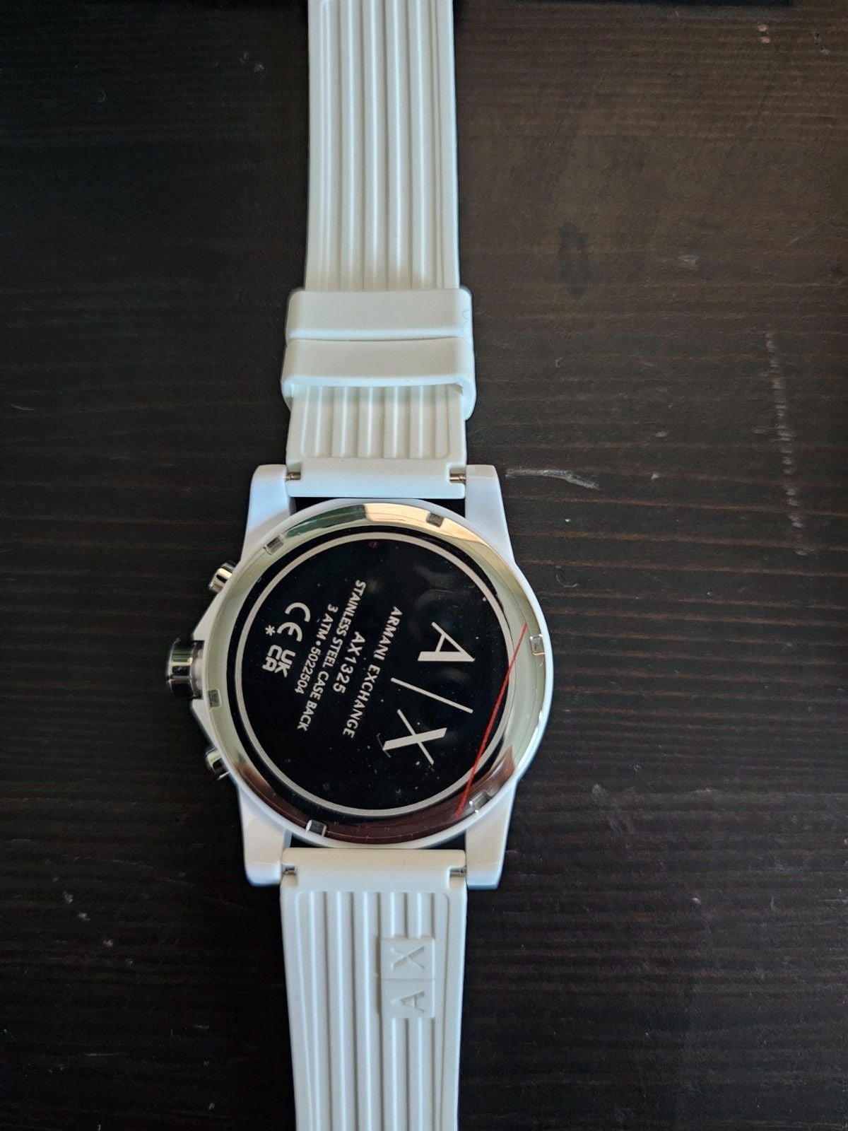 Armani Exchange AX1325 Men's White Chronograph Watch Silicone Strap New Tags 7