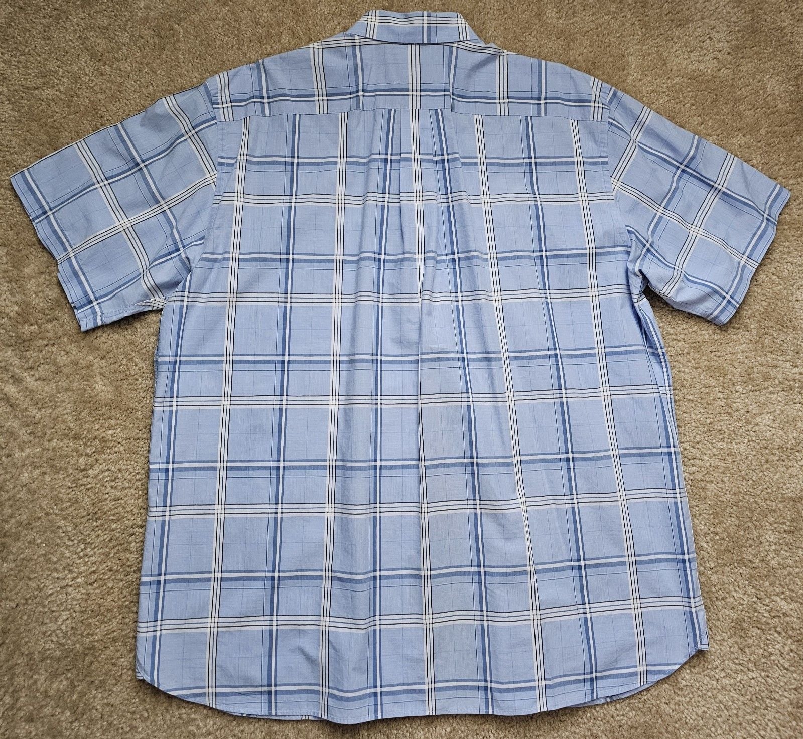 Daniel Cremieux Signature Collection Men XL Blue Plaid Short Sleeve Button Down 7