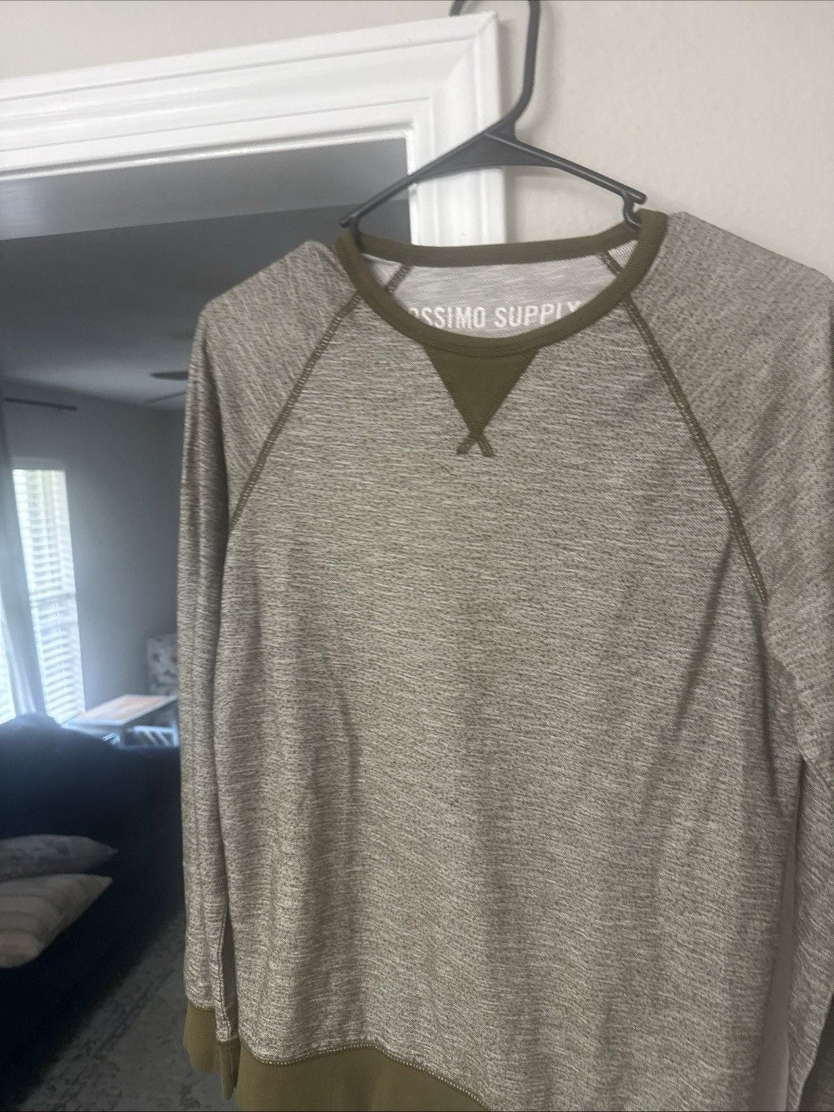 Mossimo Supply Co. Mens Crew Neck , Olive Green Athletic Fit Pullover Size S/P-0014 4