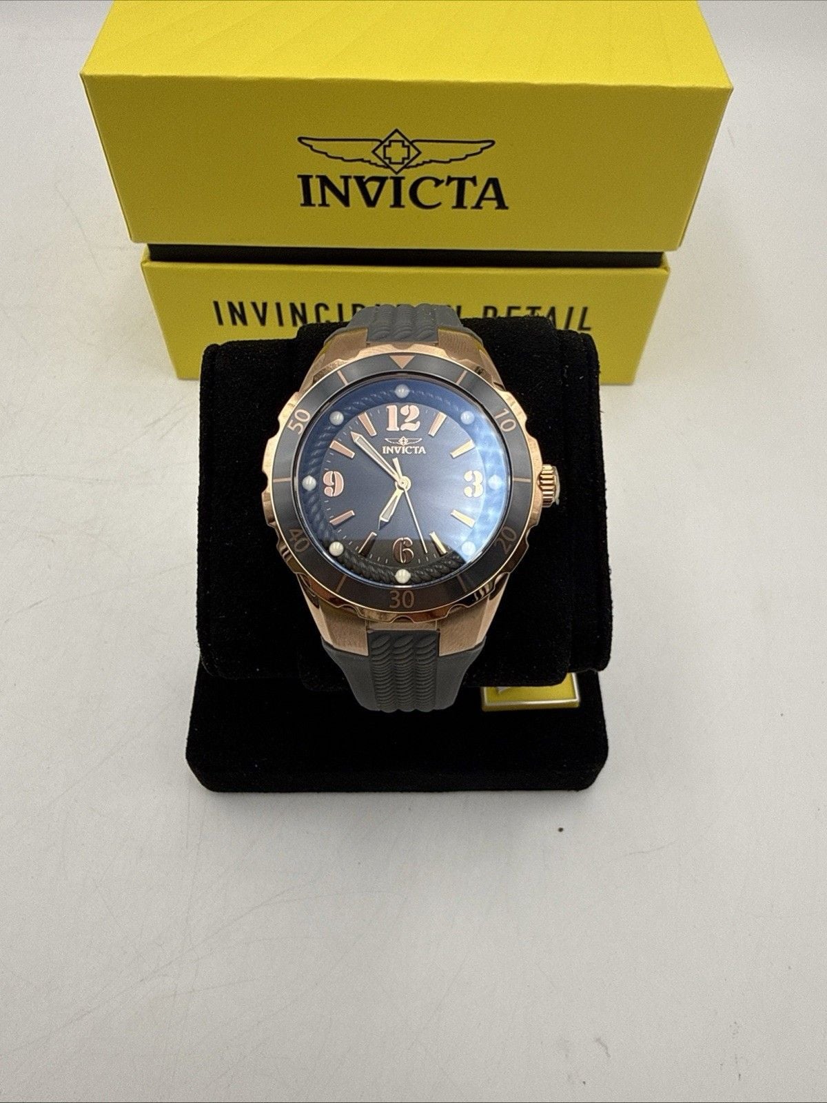 Invicta Angel Women’s Quartz Watch 40310 Charcoal Dial Rose Gold 38mm New In Box 13
