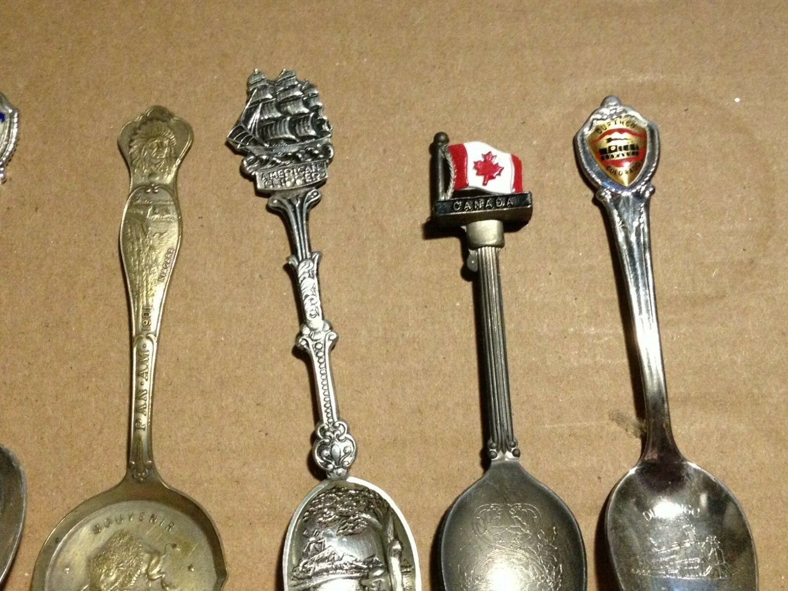 10 Assorted Souvenir Spoon Collection including Silver Plated "FREE SHIPPING" 2