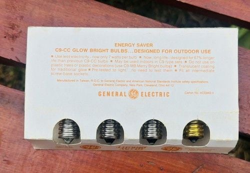 NIB NOS Vintage General Electric Glow Bright C7 Set Of 3 Boxes Christmas Lights 5